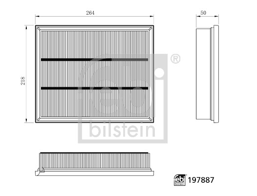 FEBI 197887 Hava Filtresi Mg Motor Ltd. Mg 3 5l -Mg Zs Zs