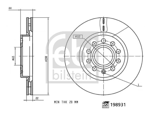 FEBI 198931 Fren Diski Mg Motor Ltd. Mg 3 5l -Mg 5 Cs -Mg 5 Na