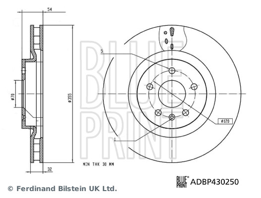 BLUEPRINT ADBP430250 Fren Diski Nio El6 4x4 Na -Et5 4x4 Na