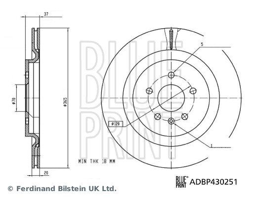 BLUEPRINT ADBP430251 Fren Diski Nio El6 4x4 Na -El7 4x4 Hfc6 -Es7 4x4 Hfc6 -Et7 4x4 Na