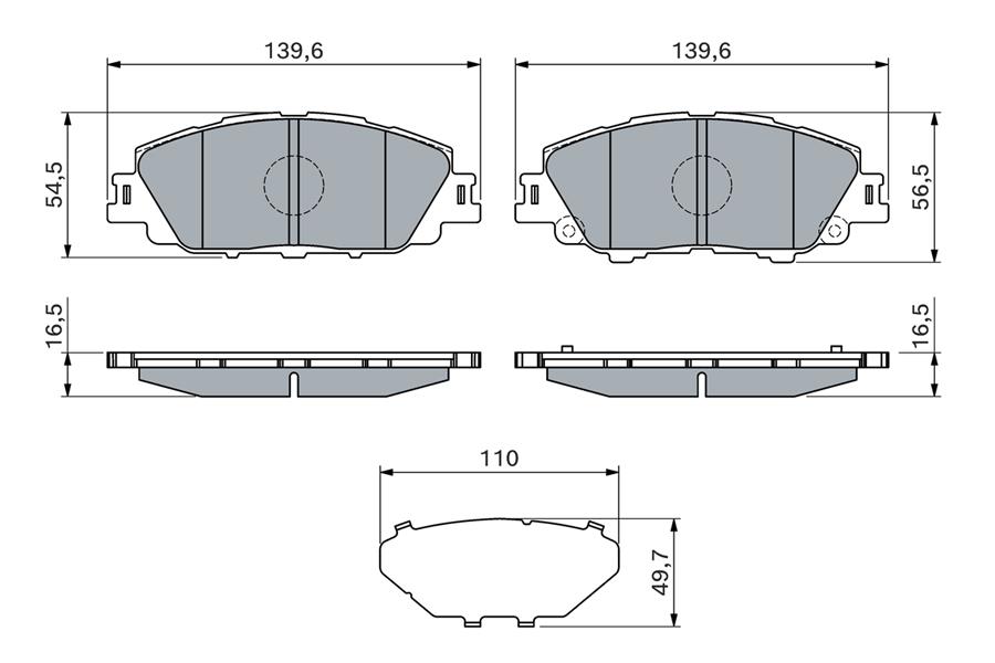 BOSCH 0986460152 Fren Balatasi Prius Phv