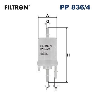 FILTRON PP6004 Yakit Filtresi Golf V-Jetta Iii-Polo Iv-Caddy Iii-Fabia Ii-Octavia Ii-A3-Ibiza Iv-1.4-1.6 16v 4 Bar Pp836.4