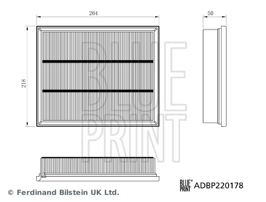 BLUEPRINT ADBP220178 Hava Filtresi Mg 3 5l Mg Zs Zs