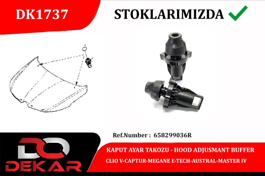 DEK-1737 Kaput Ayar Takozu Austral Captur Ii Clio V Duster Iii Jogger Megane E-Tech Master Iv Sandero Iii Taliant