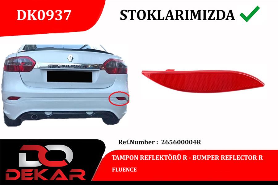DEKAR DK0937 Tampon Reflektörü R Fluence