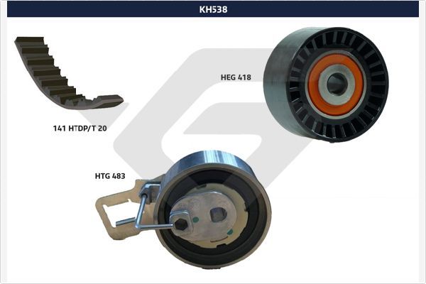 HUTCHINSON KH538 Triger Seti Partner-Berlingo-P208-P301-P308-P508-P2008-P3008-P5008-Focus-Courier-Fiesta-Mondeo-C3-C4 C-Elysee-Jumpy-Rifter-Ds4-Ds3-Crossland X-Grandland X-Combo E-C-Max 1.5-1.6 Tdci-Hdi 15-> / Proace