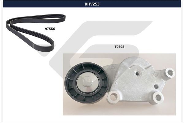 HUTCHINSON KHV253 Alternatör Gergi Kiti 6pk975 P207-P308-P3008-P5008-Partner-Berlingo-C3-C4-C5-Ds3-Ds4 1.4-1.6 Hdi