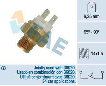 FAE 36010 Hararet Musuru Bmw M20 M21 M30 E21 E30 E12 E28 E24 E23 . Opel Omega A 2.3 3.0