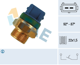 FAE 37680 Fan Müşürü Radyator Uzerindeki Partner-Berlingo-Ax-Xantia-P306 1.9-2.0 Hdi Xudp-Dw8 93c