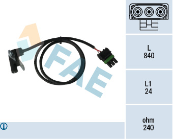 FAE 79025 Krank Devir Sensörü Kablolu R9/R11