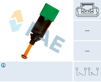FAE 24899 Fren Pedal Stop Müşürü Crossland-Grandland-P301-P308-Partner Tepe-P207-P208-P2008-P3008- Ds3-Ds4-Ds5 -C-Elysee-C4 Cactus-C3 Iii