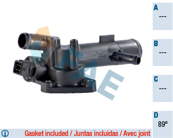 VRN TH6666.89J Termostat 89 °C Clio/Kangoo/Logan