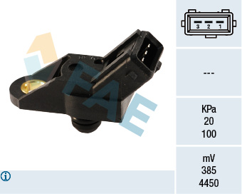 GVA 5343720 Basinç Map Sensörü P106-P206-P306-P406-P605-Partner-Berlingo-Saxo-Xsara-Zx-Xantia 1.1-1.4-1.6-2.0 Tu1-Tu3-Tu5-Xu10
