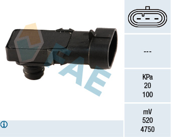 FAE 15016 Map Sensörü Basinç Renault Clio Ii-Iii Megane I-Ii-Iii Fluence 09> Symbol Ii 08> Trafic Ii 06> Dacia Duster 10> Dokker 12> 1.2 D4f 1.4 K4j 1.6 K4m 1.8 F4p 2.0 F4r