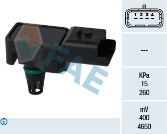 FAE 15075 Emme Manifold Basinç Map Sensörü P207-P308-P3008-P5008-Rzc-C4-C5-Ds3-Ds4-Ds5 1.6 Thp
