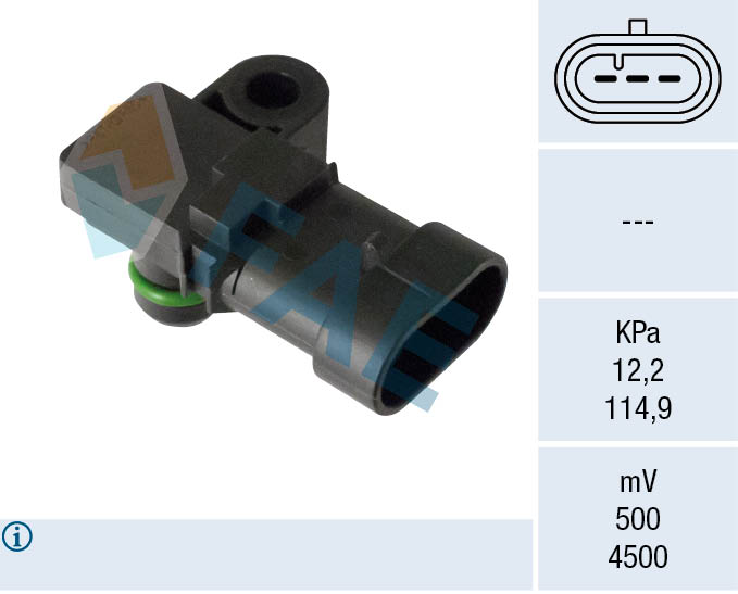 FAE 15143 Emme Manifold Map Basinc Sensoru Cruze-Astra H-Zafira B 1.6-1.8 Xer-Xep