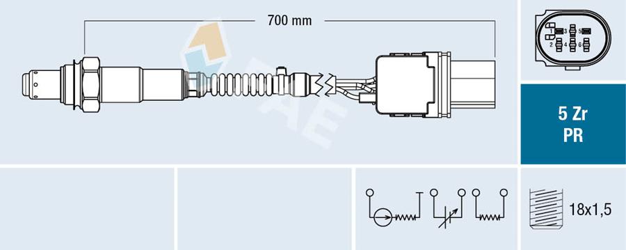 BOS-0258017446 Oksijen Lambda Sensor Ford Focus Fiesta 1.0 Ecoboost 12-