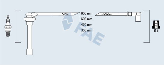 HELLUX HBK.3577 Buji Kablosu Nissan Primera 1.6l Ga16 P11 96-01 / Sunny 1.6l Ga16 N14 90-94