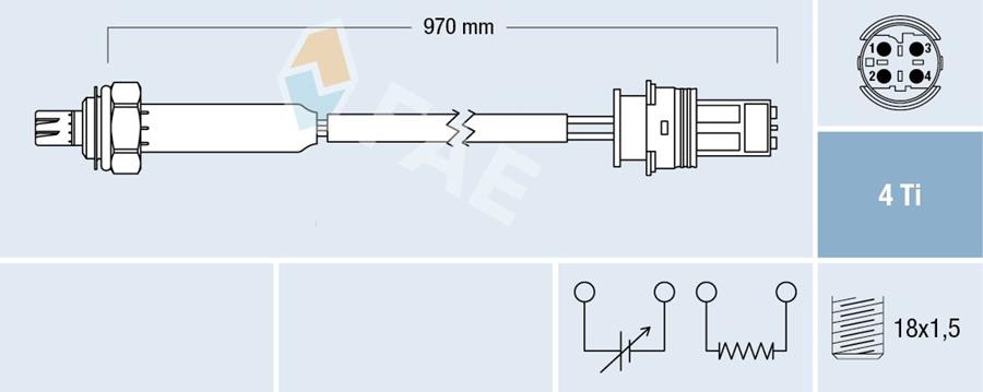 FAE 77190 Oksijen Sensoru Kat. Oncesi Bmw M52 E36 E39 E38