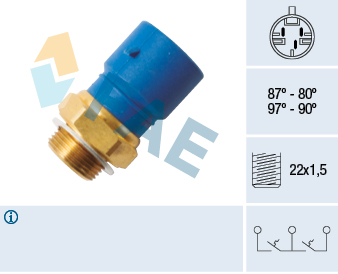 ZMS1223 Fan Musuru (87-82 C /95-90 C) Opel Astra F 1992-1998 / Vectra A 1988-1995 /  Combo B 1994-2001
