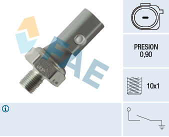 FAE 12884 Yag Basinc Musuru 0.75>1.5 Bar 1 Kutuplu Caddy Eos Golf Passat-Cc Phaeton Poloc Touareg T5 A3 A4