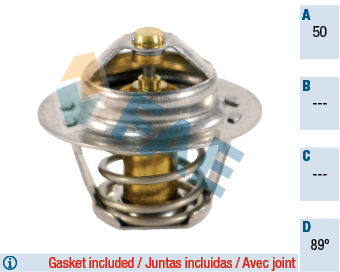 ZTH1083 Termostat 89 C Renault Clio Ii 1.6i 16v 1998-2005 / Megane Ii 1.6 16v 2002-2008 / Dacia Duster 1.6 16v 2010- / Logan 1.4 Mpi 2004-2012