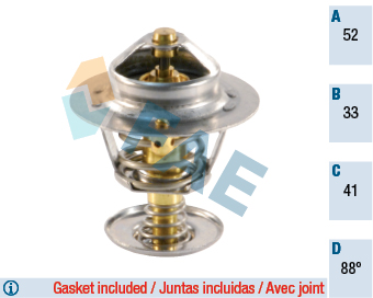 FAE 5307688 Termostat 88 C Land Rover Discovery I 22l 19l Lj