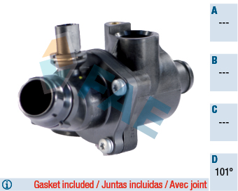 FAE 5350901 Termostat 109 Golf V Passat A3 Alteon Leon Octava 2.0fsi