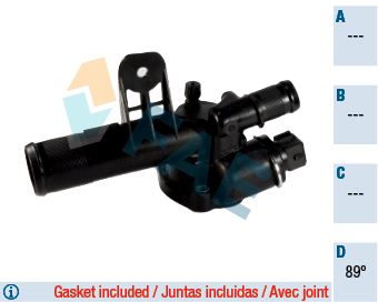 FAE 5351389 Termostat 89 C Renault Megane Ii 02>08 Clio Iii 05>12 Modus 04>13 Kangoo 08> 1.5dci