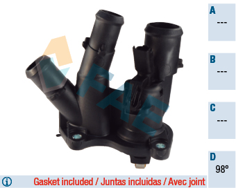 ERA 350429A Termostat Komple Ford Focus-Cmax-Mondeo 04> 1.6 Benzin 3 Çikiş