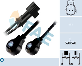 FAE 60210 Vuruntu Sensoru Volvo C70 I 873 2.0 T 00>05 S80 I 184 2.0 98>06 V70 I 875. 876 2.0 95>00 Xc70