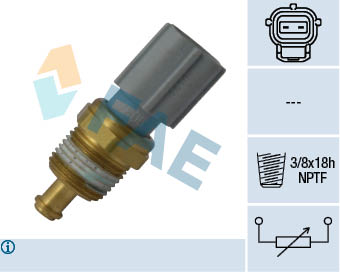 FAE 33734 Motor Sicaklik Sensörü Ford Focus-Escort-Mondeo-Fiesta 91> 1.25-1.4-1.6-1.8-2.0 Benzinli Termostat Kapağina Gelen