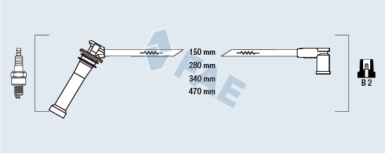 FAE 83263 Buji Kablosu Takim Mondeo Iii 00>07 Mazda 6 1.8-2.0 16v 00>06