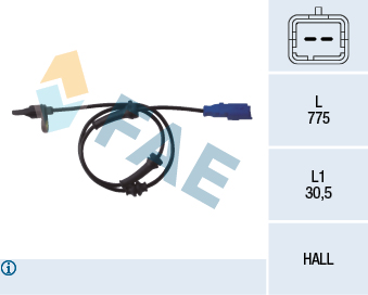 FAE 78013 Abs Hiz Devir Sensörü Arka P1007-C2-C3 02>