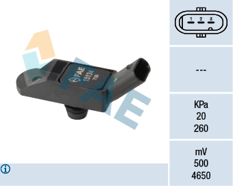 GVA 5343516 Emme Manifold Basinç Map Sensörü P207-P208-P308-P508-P2008-P3008-P5008-Rzc Citroen C4-C5-Ds3-Ds4-Ds5 1.6 Thp Mini R56 R57 R58 R59 R60