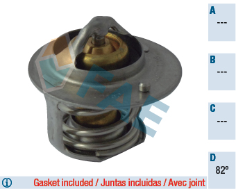 FAE 5310082 Termostat 82 C Colt Lancer 05> 1.3 .1.5 Smart Forfour 454 04>06