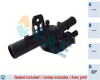 FAE 5312583 Termostat Komple Qashqai 1.5 Dci 2007> Juke 1.5 Dci 2010> Micra 1.5 Dci 2005 2010 Note 1.5 Dci 2006
