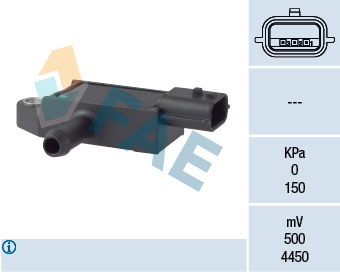 FAE 16113 Partikul Basinç Sensörü Dpf Sensör Megane Iii 09>12 Clio Iv 12>Trafic Ii 06>Master Iii 10> Sandero Ii 12> Duster 10> Juke 10> X-Trail 07>13 Vivaro A 06>1.5dci 1.9dci 2.0dci 2.3dci