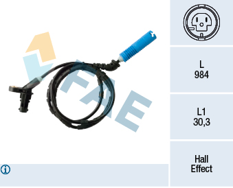 ZAS1023 Abs Sensoru On Sol-Sag Bmw 3 Serisi (E46) 98-05 (Xdrive Araclar Icin)
