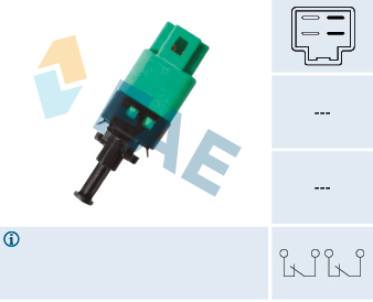 FAE 24781 Fren Stop Müşürü 4 Kutuplu Chevrolet Aveo-Kalos-Epica-Evanda-Lacetti-Matiz-Rezzo-Spark