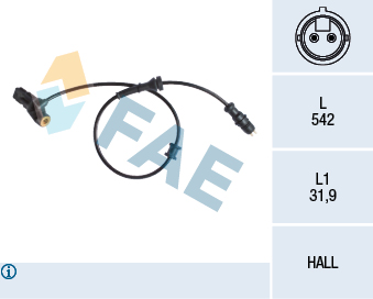 SAGEM-60162 Abs Sensoru Arka Sol Laguna