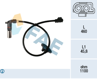 FAE 78198 Abs Sensoru Arka Mercedes W202 S202 C208 A208