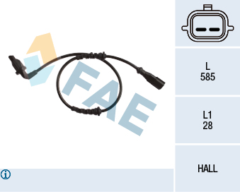FAE 78220 Abs Sensörü Sol Arka Dacia Duster 10>