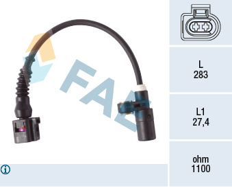 FAE 78279 Tekerlek Hiz Sensoru Arka Sag Sol A3 97>03 Bora 99>05 Golf Iv 98>06 Leon 00>06 Toledo 99>04 Octavia