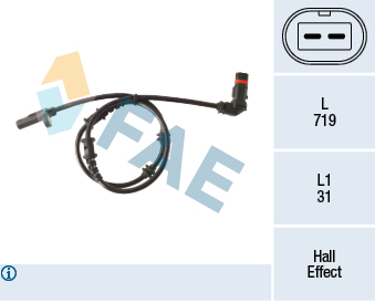 ZAS1200 Abs Sensoru On Sol-Sag Mercedes C Serisi (W203) 00-06 (4-Matic Araclar Icin)