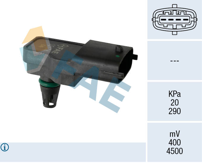 FAE 15174 Map Sensoru Honda Accord 2.2 2003-2008 Crv 2.2 2007->