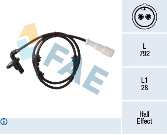 FAE 78407 Abs Sensörü Arka Sol Renault Clio Thalia 98>