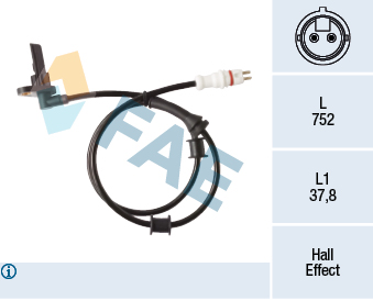 FAE 78412 Abs Sensor Kablo Arka Sol Kangoo