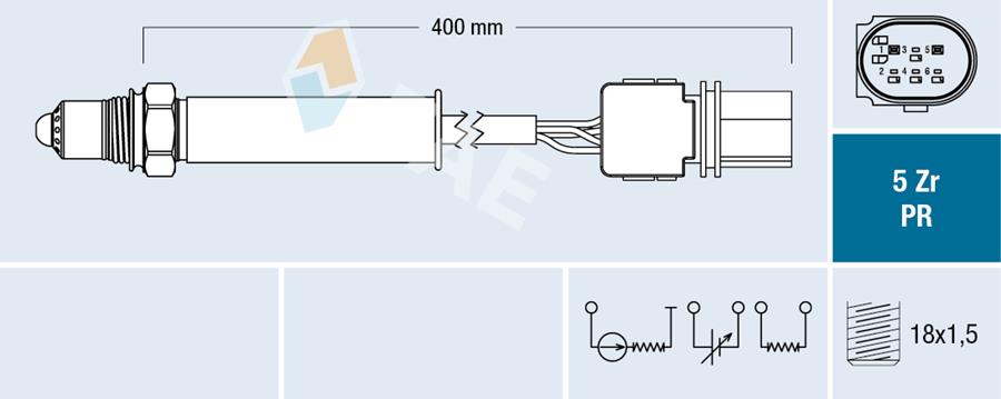 FAE 75128 Oksijen Sensoru Kat. Oncesi Bmw N57 E90 F10 F11 F01 F02 . Mini N47n R60 R61