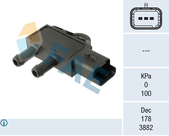 FAE 16162 Basinç Sensörü Map Sensörü Astra L 21> Corsa F 20> Combo E-Vivaro C-Grandland-Zafira Life 19> P208 19> P308 C4 14> P508 19> P3008-P5008 17> Rifter-Partner-Jumpy Iii-Berlingo 17> C3 17> 1.5 Bluehdi